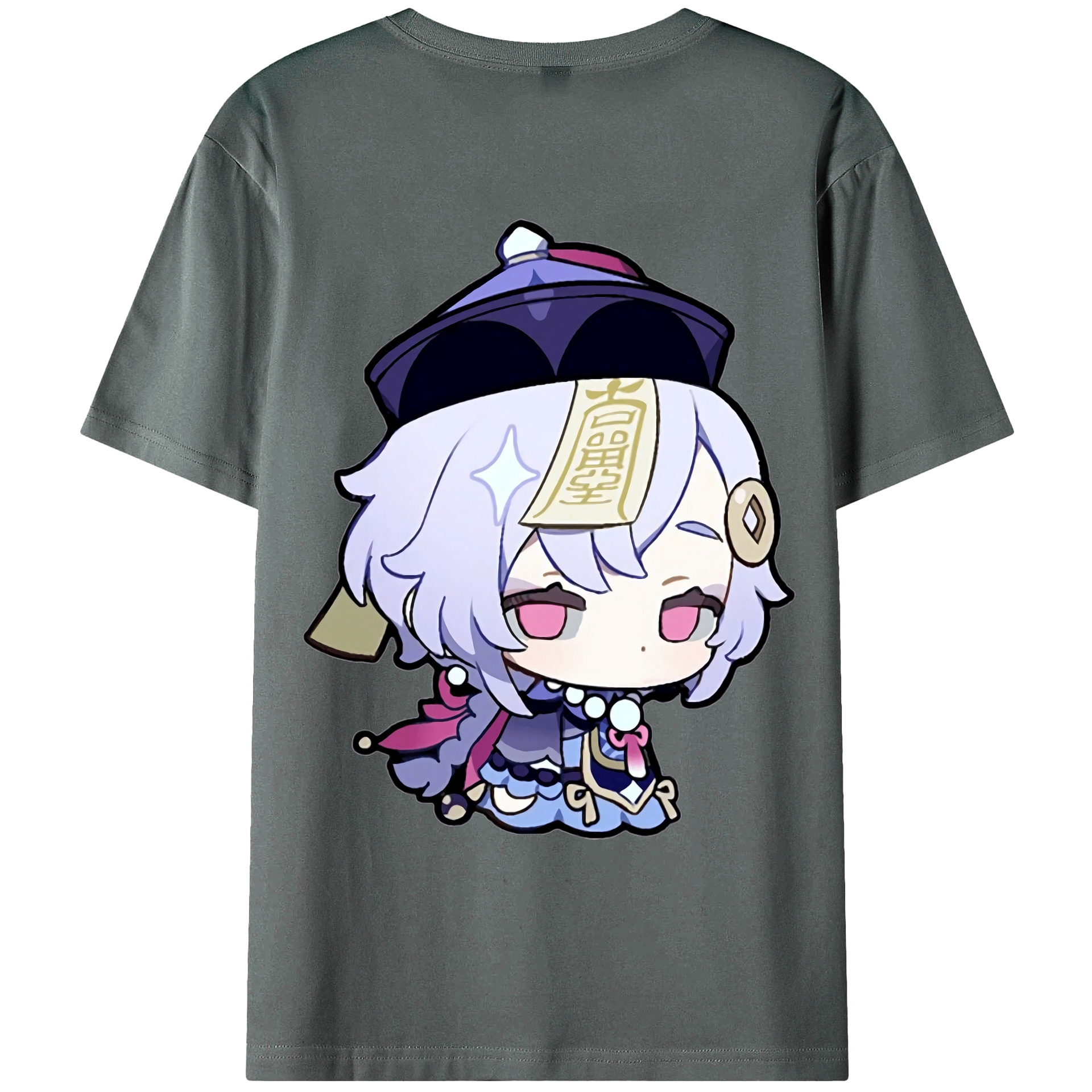 げんし神 七七 なな  genshin Nana 綿100％ メンズ半袖Tシャツ（バックプリント） 通気性